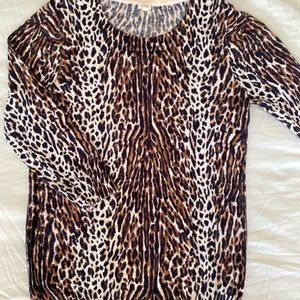 J. Crew Animal Print Teddie Sweater